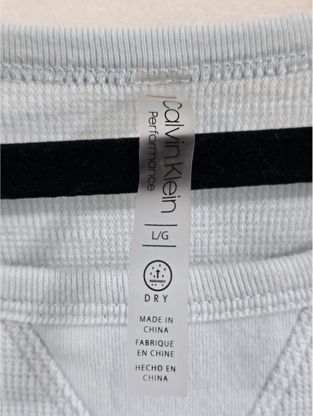 Calvin Klein Performance Light Blue Long Sleeve Top Size L - Picture 5 of 5